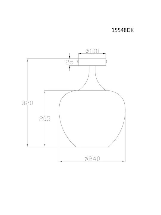 Globo Lighting Ceiling Mount Light Transparent with Socket E27