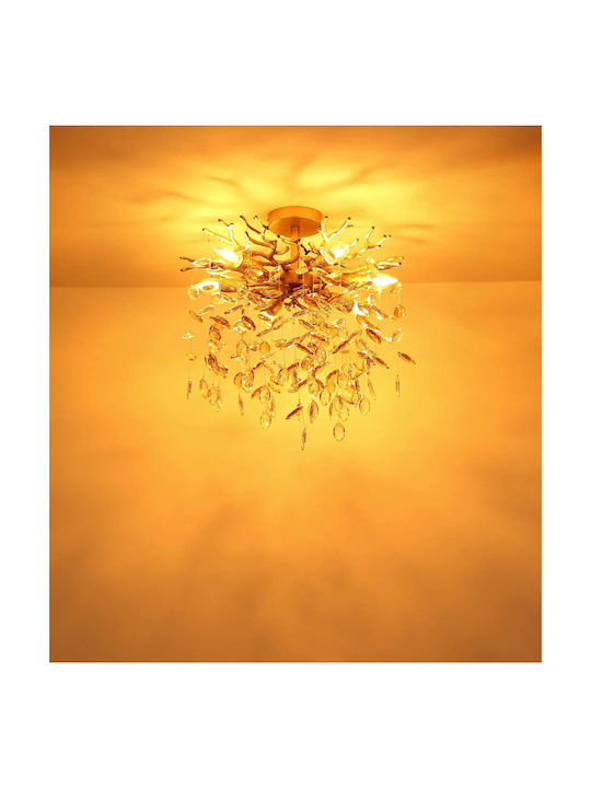 Globo Lighting Luminiță De Tavan Montată Auriu Cu Bază De Bec E14