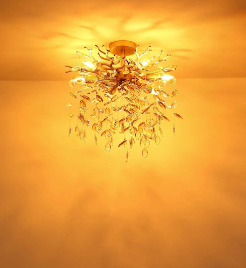 Globo Lighting Luminiță De Tavan Montată Auriu Cu Bază De Bec E14
