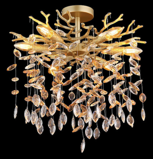 Globo Lighting Luminiță De Tavan Montată Auriu Cu Bază De Bec E14