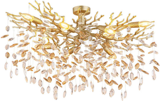 Globo Lighting Luminiță De Tavan Montată 85cm Auriu Cu Bază De Bec E14