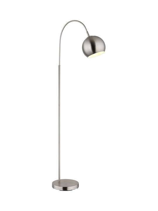 Globo Lighting Benno Stehleuchte H150xB24cm. mit Fassung für Lampe E27 Silber