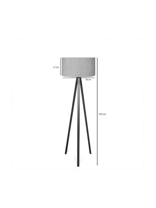 Pakketo PWL-1059 Φωτιστικό Δαπέδου Υ140xΜ38εκ. με Ντουί για Λαμπτήρα E27 Μπεζ