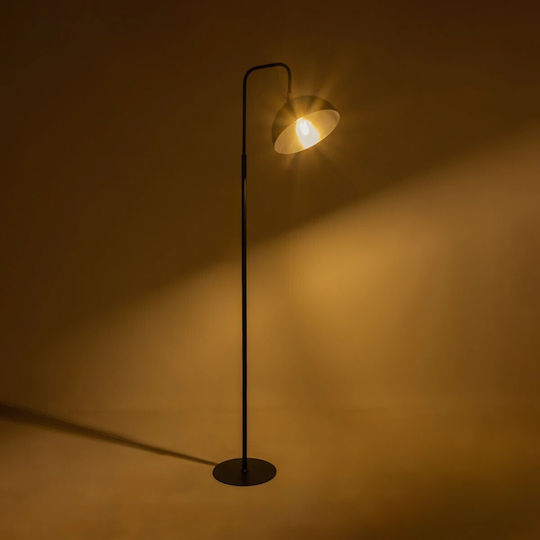 GloboStar Snake Floor Lamp H151xW28cm. with Socket for Bulb E27 Black