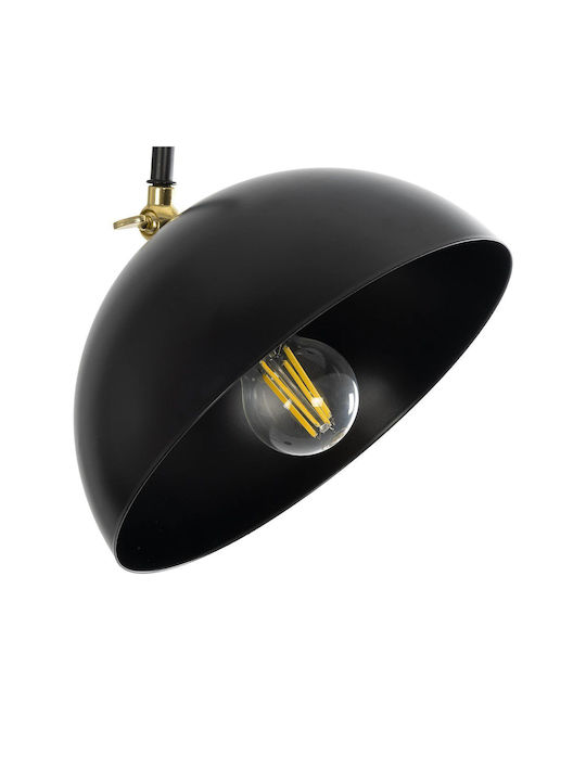 GloboStar Snake Подова Лампа В151xД28см. с Цокъл за Крушка E27 Черен