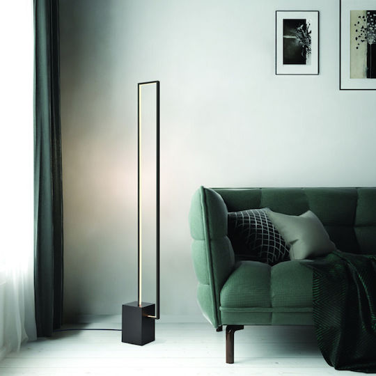 Aca Aelia LED Φωτιστικό Δαπέδου Υ150xΜ20.5εκ. με Θερμό Λευκό Φως 2800lm Μαύρο