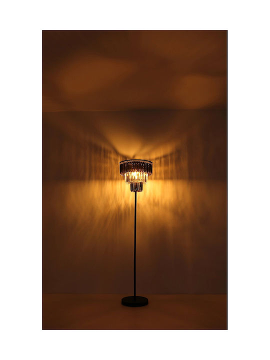 Globo Lighting Подова Лампа В160xД40см. с Цокъл за Крушка E27 Черен