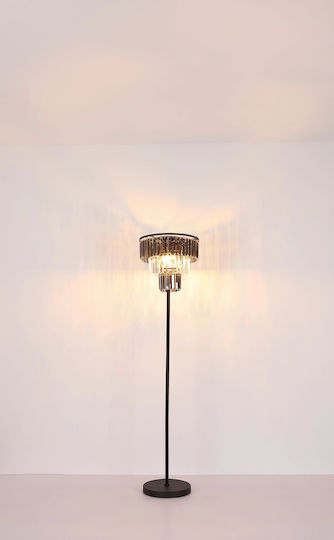 Globo Lighting Floor Lamp H160xW40cm. with Socket for Bulb E27 Black