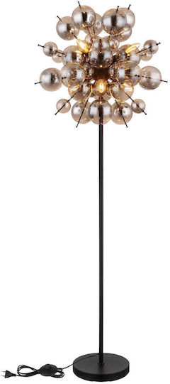 Globo Lighting Floor Lamp H155xW55cm. with Socket for Bulb E14 Black