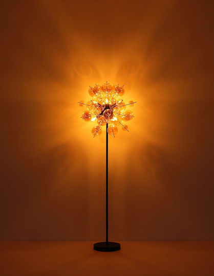 Globo Lighting Floor Lamp H155xW55cm. with Socket for Bulb E14 Black