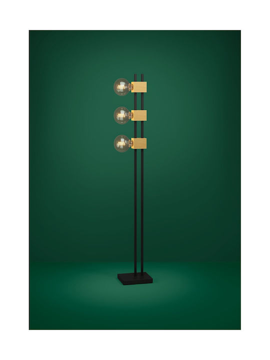 Eglo Levantara Floor Lamp H150.5xW9.5cm. with Socket for Bulb E27 Black