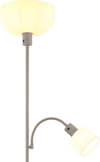 Globo Lighting Floor Lamp H178.7cm with Lamp Bulb Base E27 Beige