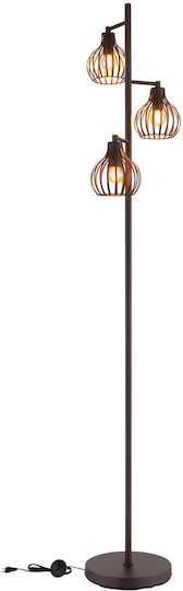 Globo Lighting Φωτιστικό Δαπέδου Υ161εκ. με Ντουί για Λαμπτήρα E14 Πορτοκαλί