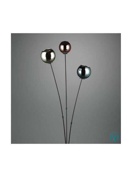 Trio Lighting Sheldon Подова Лампа В150xД40.5см. с Цокъл за Крушка E14 Черен