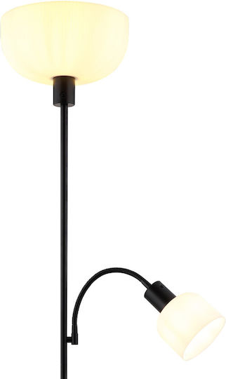 Globo Lighting Floor Lamp H178.7cm with E27 Bulb Socket Black