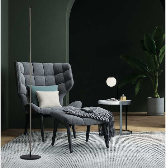 Viokef LED Floor Lamp H160xW22cm. with Warm White Light 960lm Black