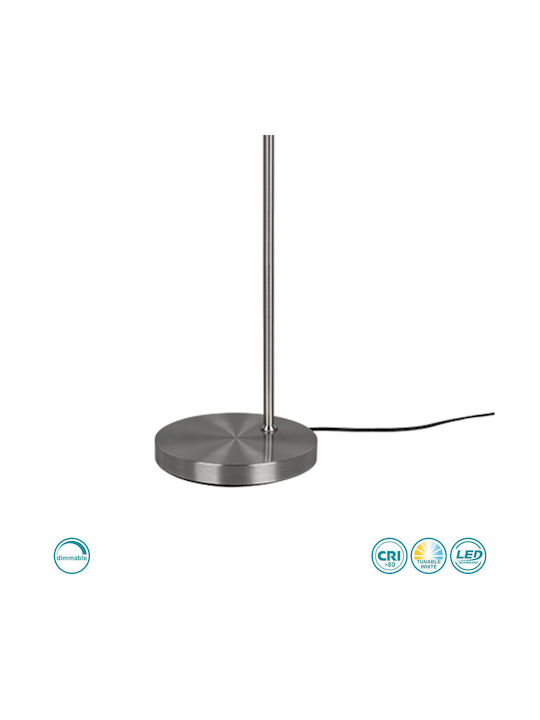 Trio Lighting Franklin LED Stehleuchte H133xB23cm. mit Einstellbarem Weißem Licht 650lm Silber