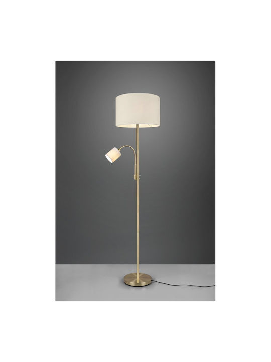 Trio Lighting Hotel Подова Лампа В170xД40см. с Цокъл за Крушка E27 Бял