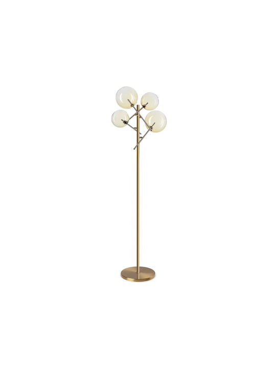 Ideal Lux Floor Lamp H166xW56cm. with Socket for Bulb G4 Silver