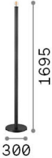 Ideal Lux Floor Lamp H169.5xW30cm. with Socket for Bulb E27 White