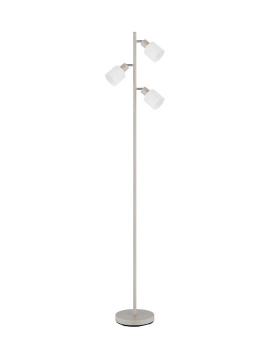 Globo Lighting Floor Lamp Height 161cm with Lamp Bulb Base E14 Beige