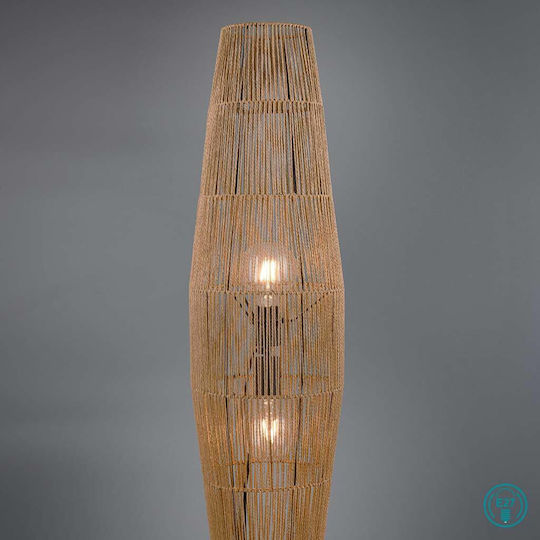 Trio Lighting Floor Lamp H103xW25cm. with Socket for Bulb E27 Brown