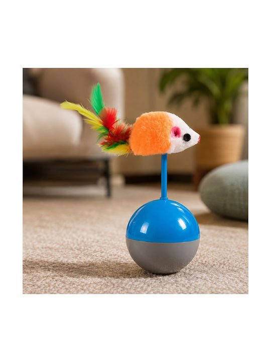 Interactive Toy Cats Mouse Rocking Base Blue