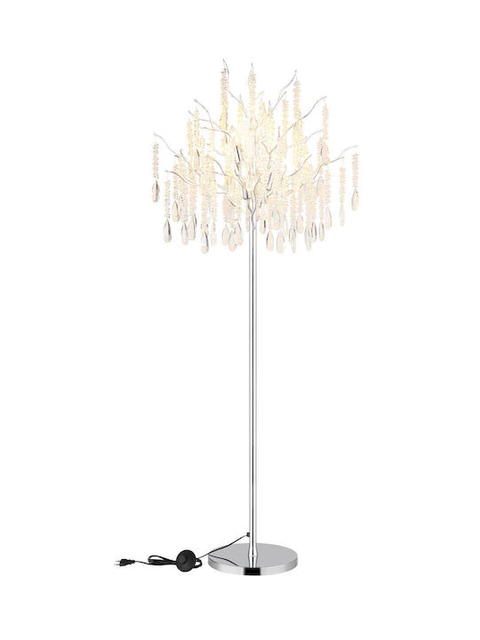 Globo Lighting Floor Lamp Height 165cm Silver