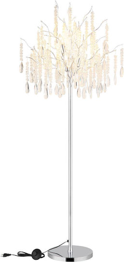 Globo Lighting Флоресцентна Лампа За Под Височина 165 См Сребриста Globo Lighting Флоресцентна Лампа За Под Височина 165 См Сребриста