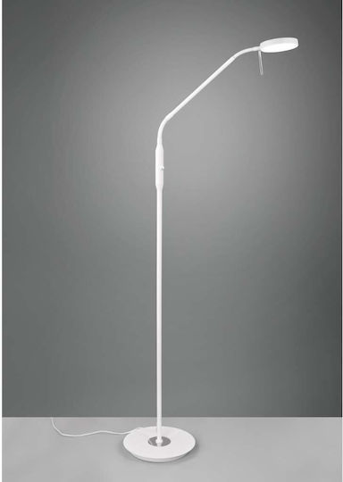 Trio Lighting Monza LED Floor Lamp H145xW50cm. with Natural White Light 1400lm White