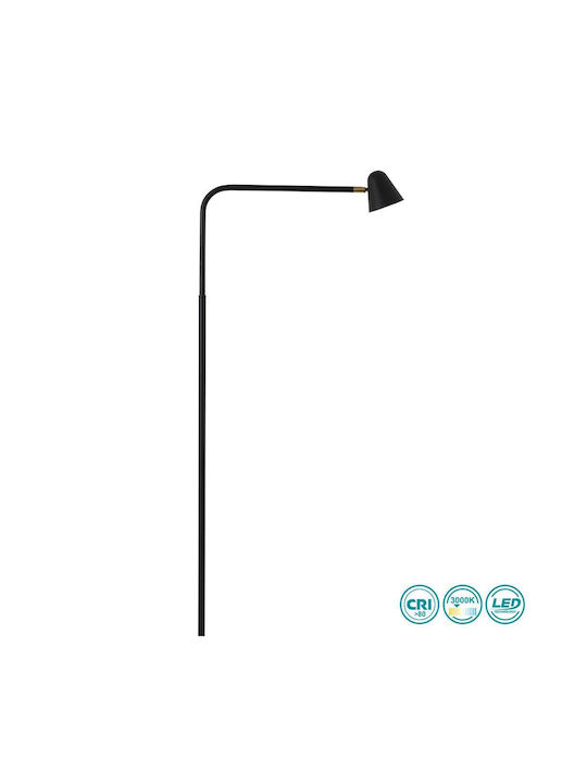 Viokef Enzo LED Stehleuchte H130xB49cm. mit Warmweißem Licht 447lm Schwarz