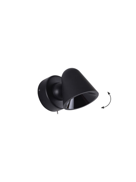Viokef Enzo LED Stehleuchte H130xB49cm. mit Warmweißem Licht 447lm Schwarz