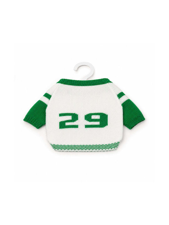 Knitted Sweater Small Dogs Sport Design White-green
