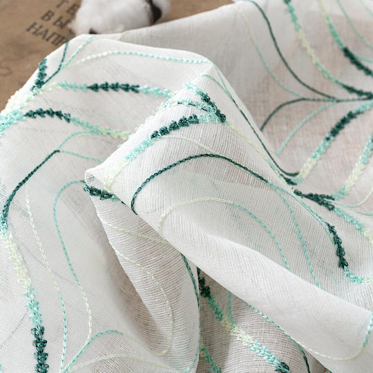 Miulee Curtain With White Grommets 140x245cm