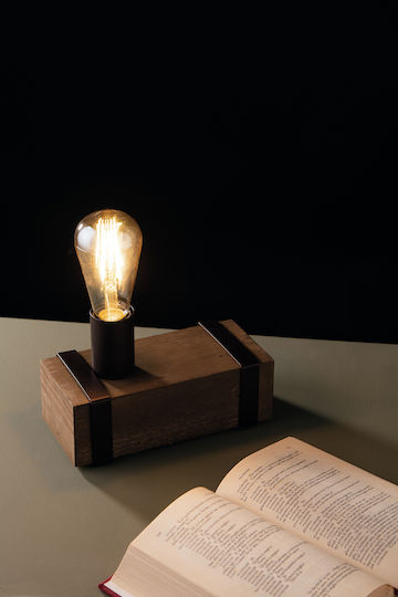Fan Europe Dekorative Lampe mit Fassung für E27 Lampe Braun
