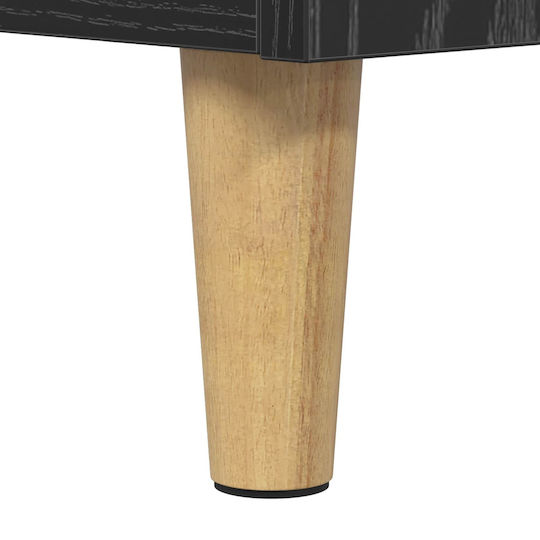 vidaXL Мебел Hi-Fi Черен 39.5x47x74.5cm