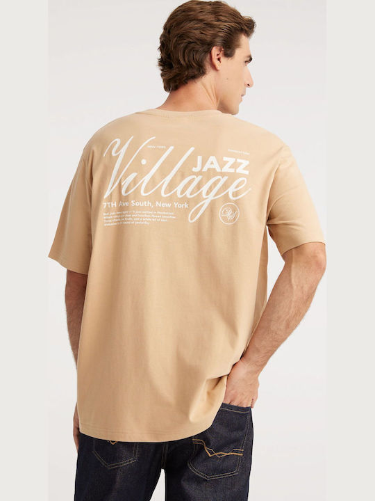 HER JAZZ Tricou Cu Mânecă Scurtă Bej
