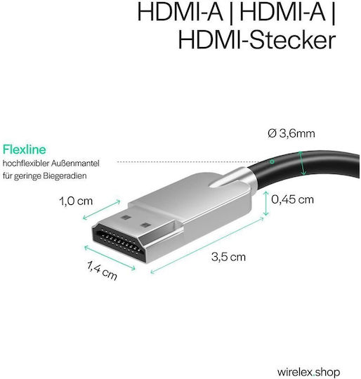 Shiverpeaks HDMI 2.0 HDMI Male - HDMI Male 2m Silver
