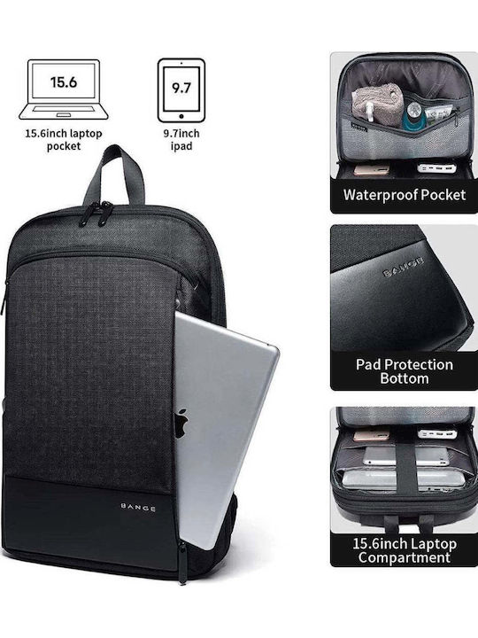 Bange 77115 Τσάντα Πλάτης για Laptop 15.6" σε Μαύρο χρώμα