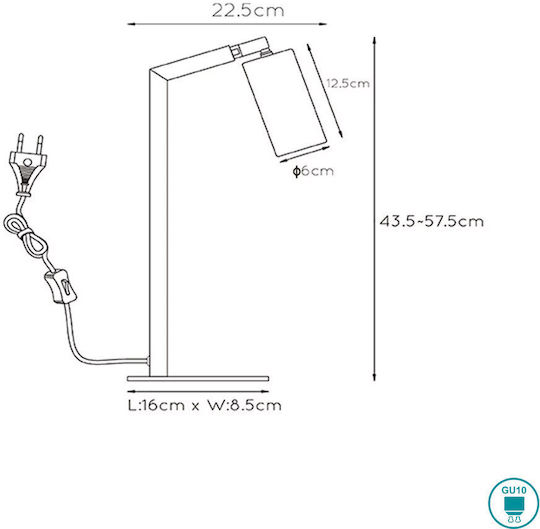 Lucide Lightning Sybil Декоративна Лампа с Цокъл за Крушка GU10 Златист