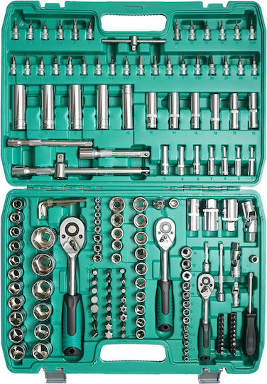 Breckner Ключ с Тресчотка и Гедорета 1\4" & 3\8" & 1\2" 172бр