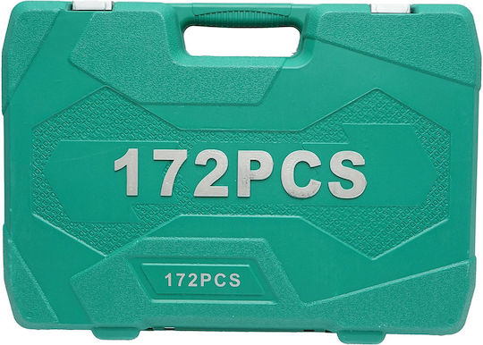 Breckner Ключ с Тресчотка и Гедорета 1\4" & 3\8" & 1\2" 172бр
