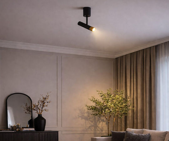 Luma LED Топло Бяло Спот в Черен Цвят