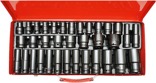 Breckner Breckner Steckdosen Lange mit Rahmen Gastgeber 1/2" Set 35Stücke