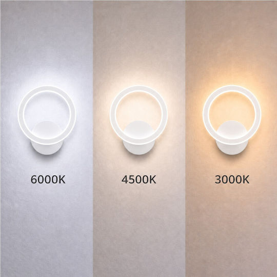 VenCore Modern Wall Lamp with Integrated LED and Adjustable White Light 20x5.5cm