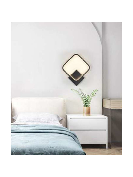 Atman Wandleuchte mit Integrierter LED und Schalter Schwarz