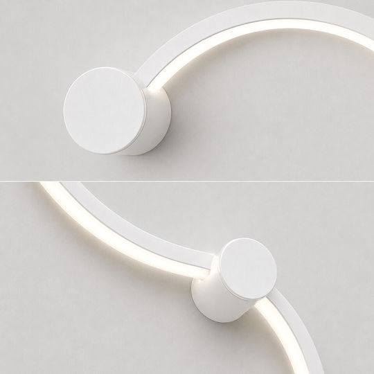 VenCore Modern Wall Lamp with Integrated LED and Adjustable White Light 33x6cm
