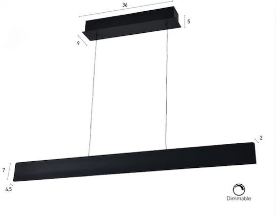 Luma LED Κρεμαστό Φωτιστικό Μαύρο