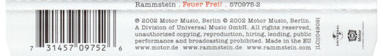 Rammstein Feuer Frei Cd