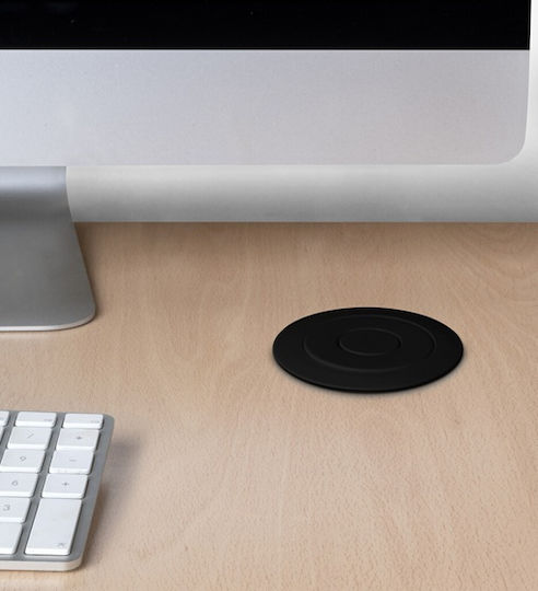 Emuca Τριπλή Πρίζα Ρεύματος με 1 Θύρα USB με Καπάκι Μαύρη